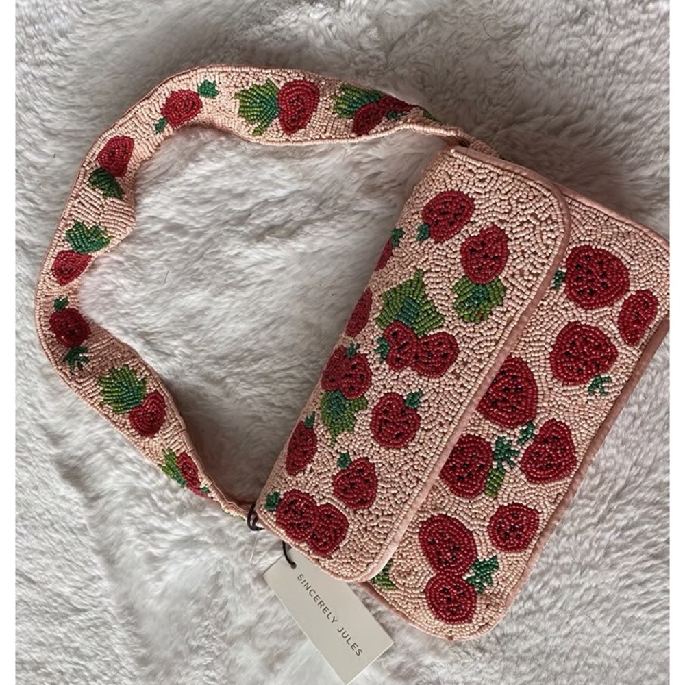 Sincerely Jules Red Floral Shoulder Bag